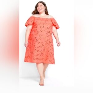 Like new - orange Brittany orange eyelet dress